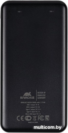 Внешний аккумулятор Rivacase VA2150 10000mAh (черный)