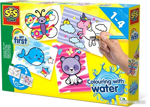 Набор для рисования SES Creative My First Мои первые раскраски водой Волшебные животные 14454