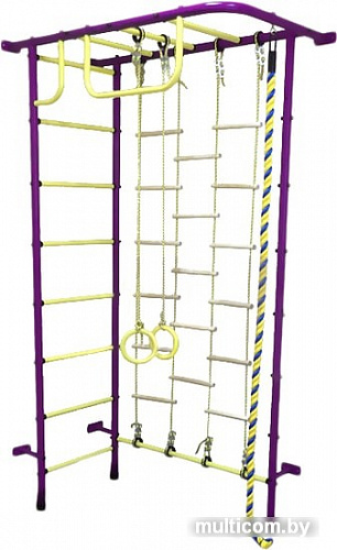 Детский спортивный комплекс Пионер 8ЛМ (пурпурный/желтый)