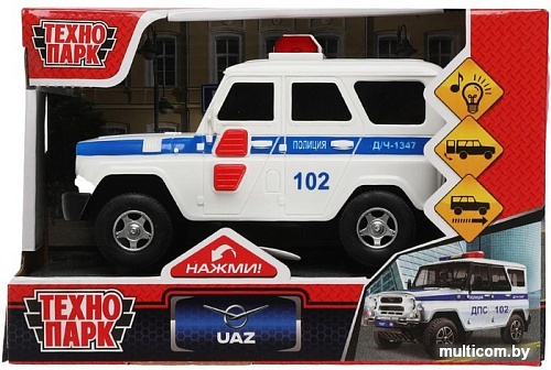 Внедорожник Технопарк UAZ Hunter Полиция HUNTERBLACK-15PLPOL-WH