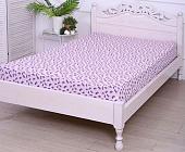 Постельное белье Luxsonia Трикотаж на резинке 120x200 3366 (перышки розовый)