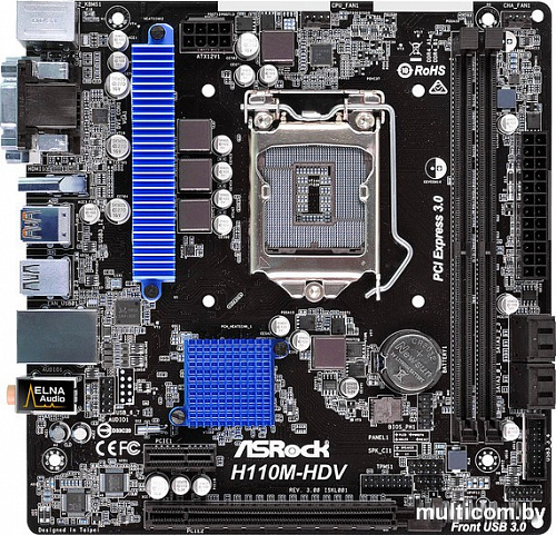 Материнская плата ASRock H110M-HDV R3.0