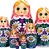 Развивающая игра Брестская Матрешка С букетом ромашек (набор 7 шт)
