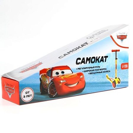 Трехколесный самокат Sima-Land Тачки 7141743 (желтый)