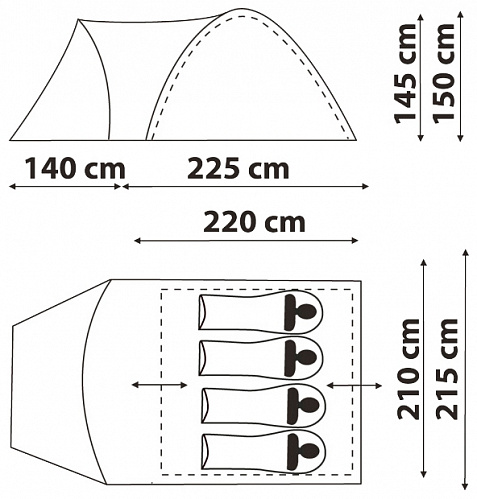 Палатка Canadian Camper RINO 4