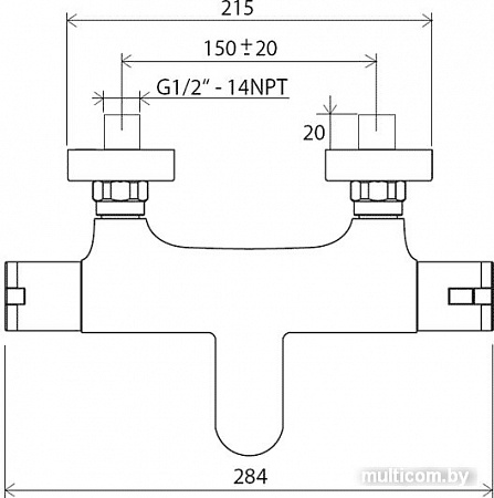 Смеситель Ravak TE 022.00/150 [X070047]