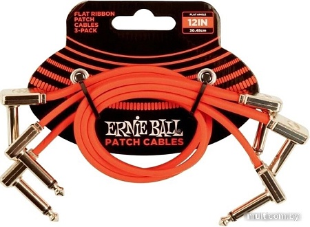 Кабель Ernie Ball 6403 6.3 мм - 6.3 мм (0.35 м, оранжевый)