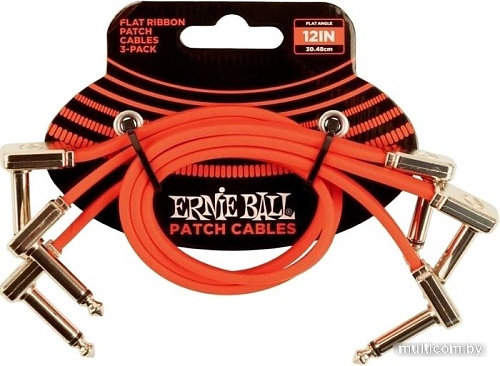Кабель Ernie Ball 6403 6.3 мм - 6.3 мм (0.35 м, оранжевый)
