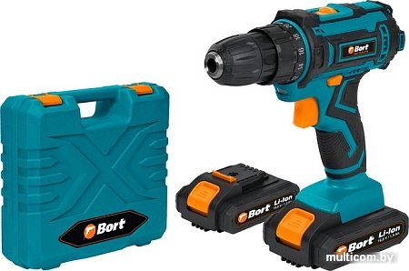 Дрель-шуруповерт Bort BAB-16X2LI-FDK 93413533 (с 2-мя АКБ, кейс)