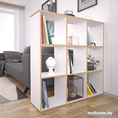 Стеллаж Polini Kids Home Smart Кубический 9 секций (белый)
