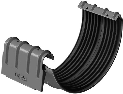 Кровля Docke Stal Premium Соединитель желобов D125 (графит 7024)