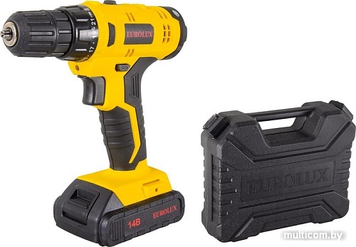 Дрель-шуруповерт Eurolux ДА-14/2Li 72/14/39 (с 2-мя АКБ, кейс)