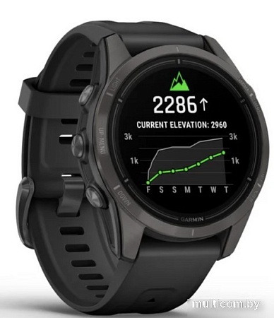 Умные часы Garmin Epix Pro Gen 2 Sapphire 42 мм (карбоново-серый титан/черный)