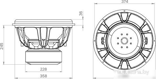Головка сабвуфера Swat EXE-15D1 v.3