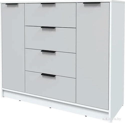 Тумба Интерлиния Концепт КТ-Т120 (серый/белый платинум)