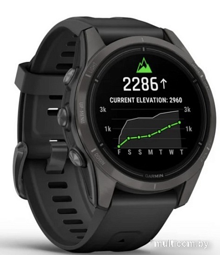 Умные часы Garmin Epix Pro Gen 2 Sapphire 42 мм (карбоново-серый титан/черный)