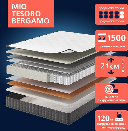 Матрас Mio Tesoro Bergamo 180x190 (джерси трикотаж)
