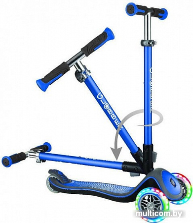 Самокат Globber Elite Deluxe Lights (синий)
