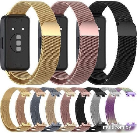 Браслет Rumi Milanese loop металлический для Huawei Band 8 (золотистый)