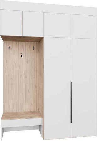 Стенка Рэйгрупп Рэй P245-B4-2-EB В4-2 (дуб элисон/белый премиум)