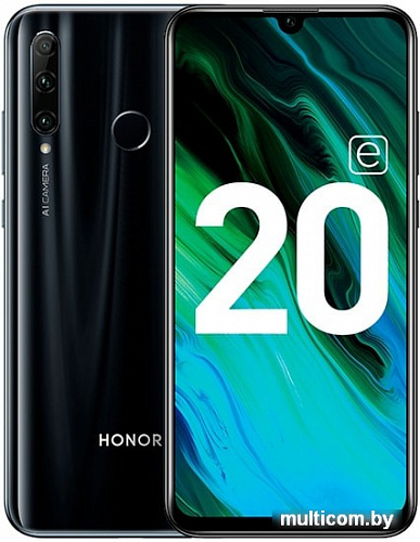 Смартфон HONOR 20e HRY-LX1T 4GB/64GB (полночный черный)