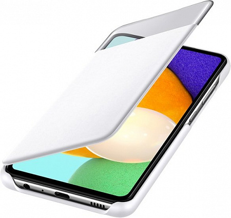 Чехол Samsung S View Wallet Cover для Samsung Galaxy A52 (белый)
