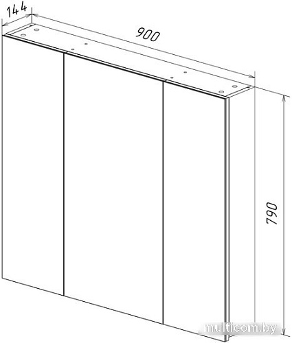 Lemark Шкаф с зеркалом Universal 90 LM90ZS-U (белый глянец)