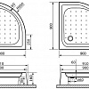 Душевой поддон RGW LUX/TN-P 90х90