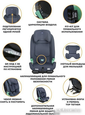 Детское автокресло Chicco My Seat I-Size Std (india ink)