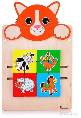 Бизиборд Alatoys Настенная бизидоска Котик ББ602
