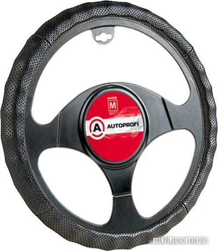 Оплетка на руль Autoprofi AP-396 BK (M) (черный)