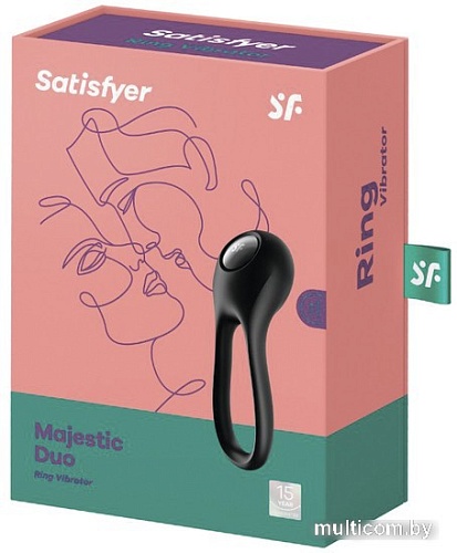 Виброкольцо Satisfyer Majestic Duo 4009957 (черный)