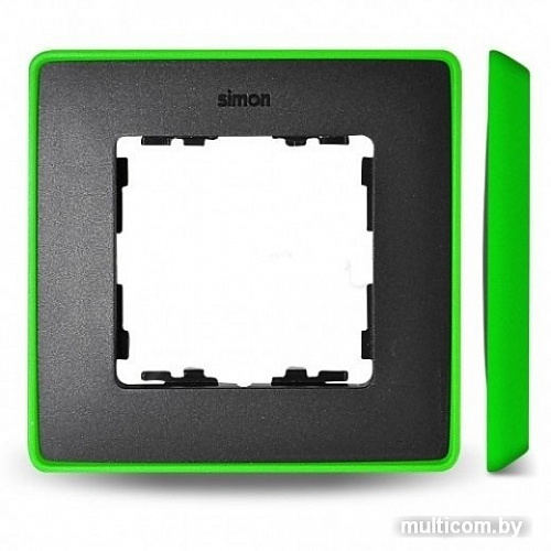 Рамка Simon 8201610-260 (графит-неоново-зеленый)