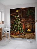 Шторка-занавеска для ванны JoyArty Праздник у камина sc_381929