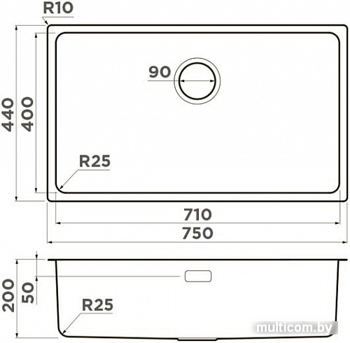 Кухонная мойка Omoikiri Tadzava 75-U/I IN