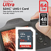 Карта памяти SanDisk Ultra SDXC Class10 64GB [SDSDUNB-064G-GN3IN]