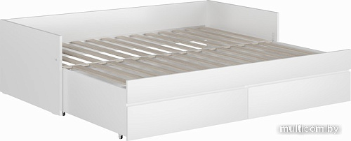 Кровать с выдвижным спальным местом Mio Tesoro Кастор раздвижная 90x200 2.03.08.120.1 (белый)