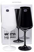 Набор бокалов для вина Bohemia Crystal Sandra Black/White 40728/D4594/D4653/450-2
