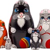 Развивающая игра Брестская Матрешка Коты (набор 5 шт)