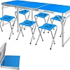 Стол со стульями Bison С-6-60x180 (синий)