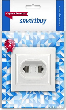 Розетка компьютерная SmartBuy Венера SBE-01w-S1-RJPH