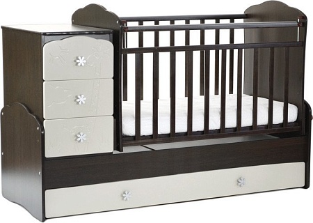 Детская кроватка СКВ-Компани СКВ-9 940038-1 (Венге-белый)