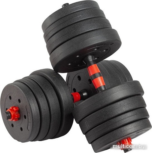 Набор гантелей с грифом для штанги VictoryFit VF-DC300 2x15 кг