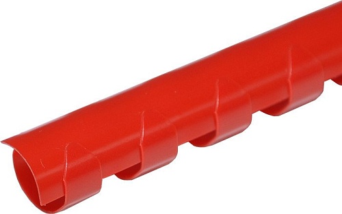 Пластиковая пружина для переплета РеалИСТ Пластик 16 мм (красный)
