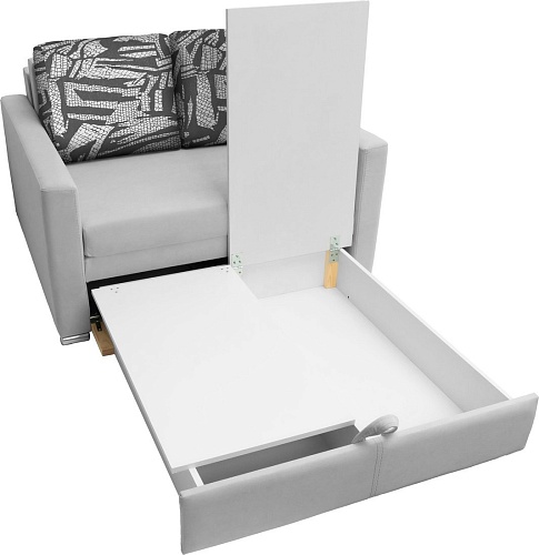 Диван Krones Афродита 195x100 (велюр светло-серый/рисунок темно-серый)