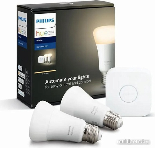 Набор умного дома Philips HueW 9W A60 E27 2set