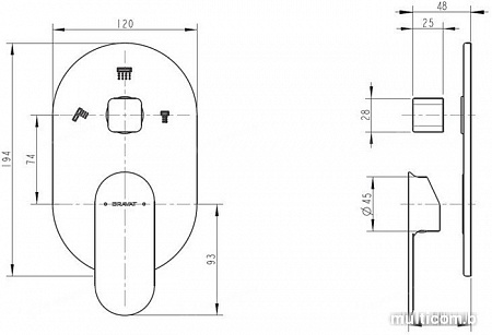 Смеситель Bravat Gina P69194C-ENG