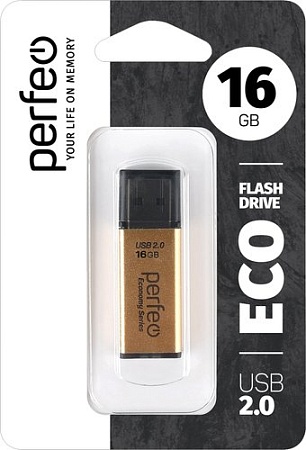 USB Flash Perfeo E03 16GB (золотистый)