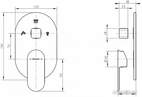 Смеситель Bravat Gina P69194C-ENG