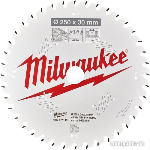 Пильный диск Milwaukee 4932472015